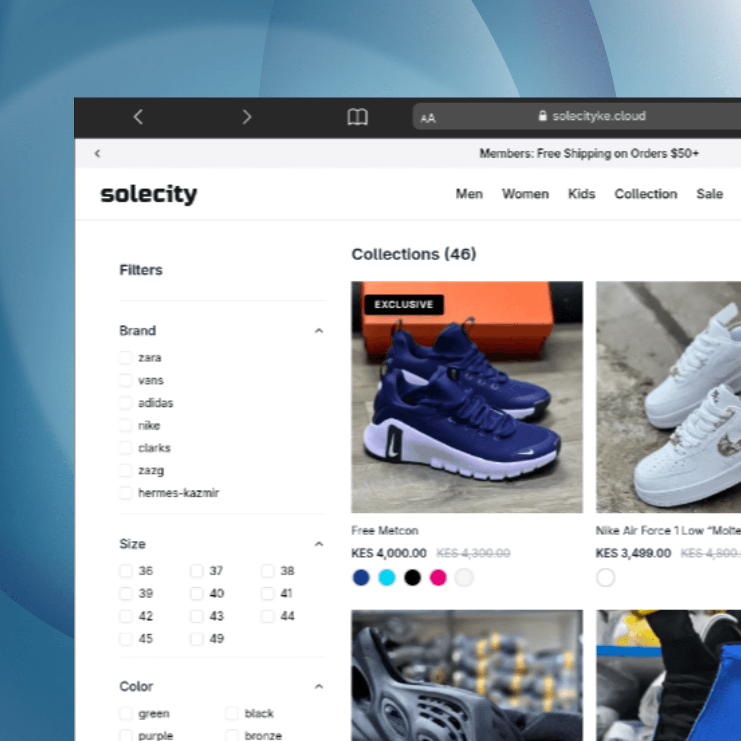 Solecity E-Commerce Website preview